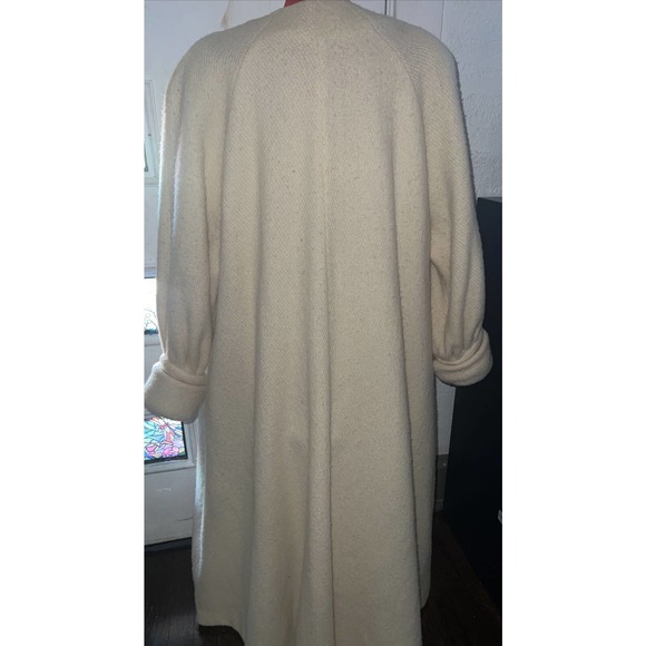 VTG Robben Alexander NY Cream swing A Coat Women's Small 100% Wool Made in USA - Picture 8 of 8